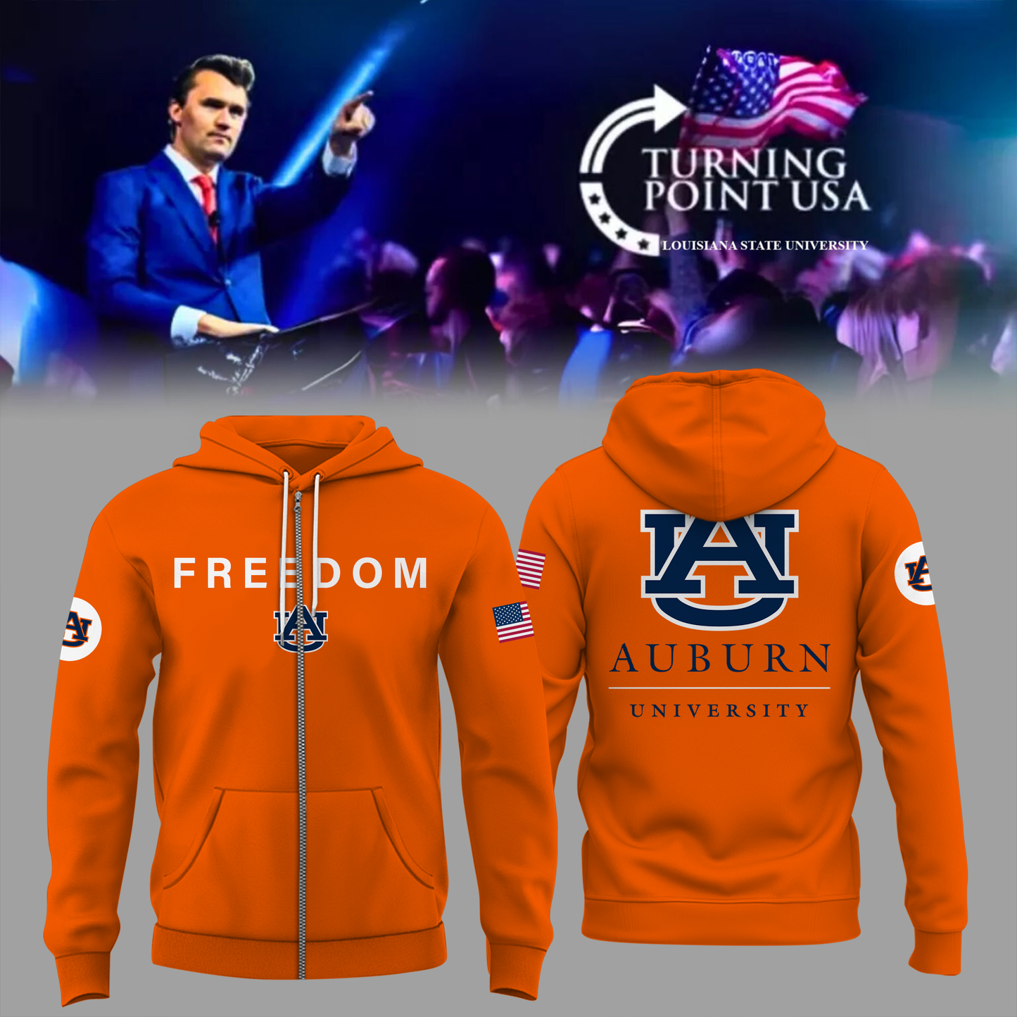 Limited Edition Auburn University x Turning Point USA ZIP Hoodie