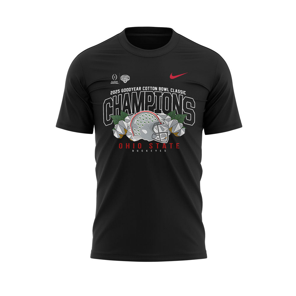 Ohio State Football ARE 2025 COTTON BOWL CHAMPIONS Black T-shirt