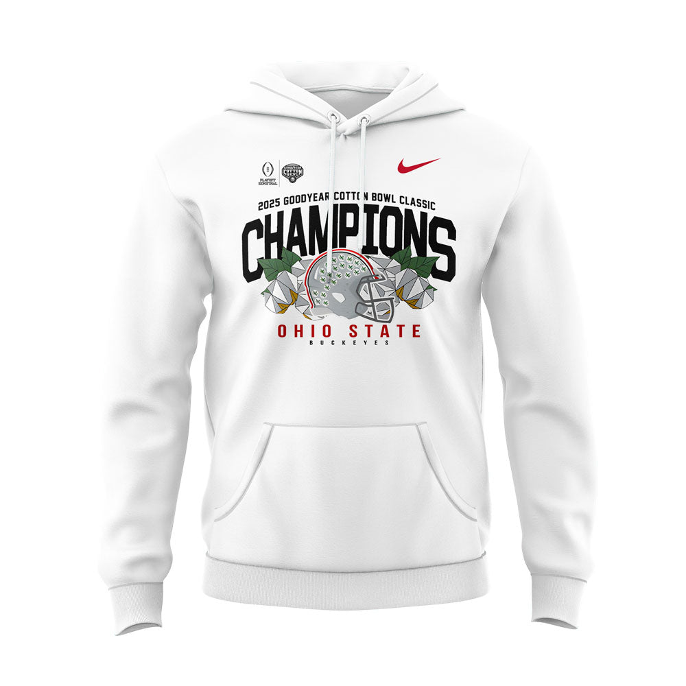 Ohio State Football ARE 2025 COTTON BOWL CHAMPIONS Whrite Hoodie