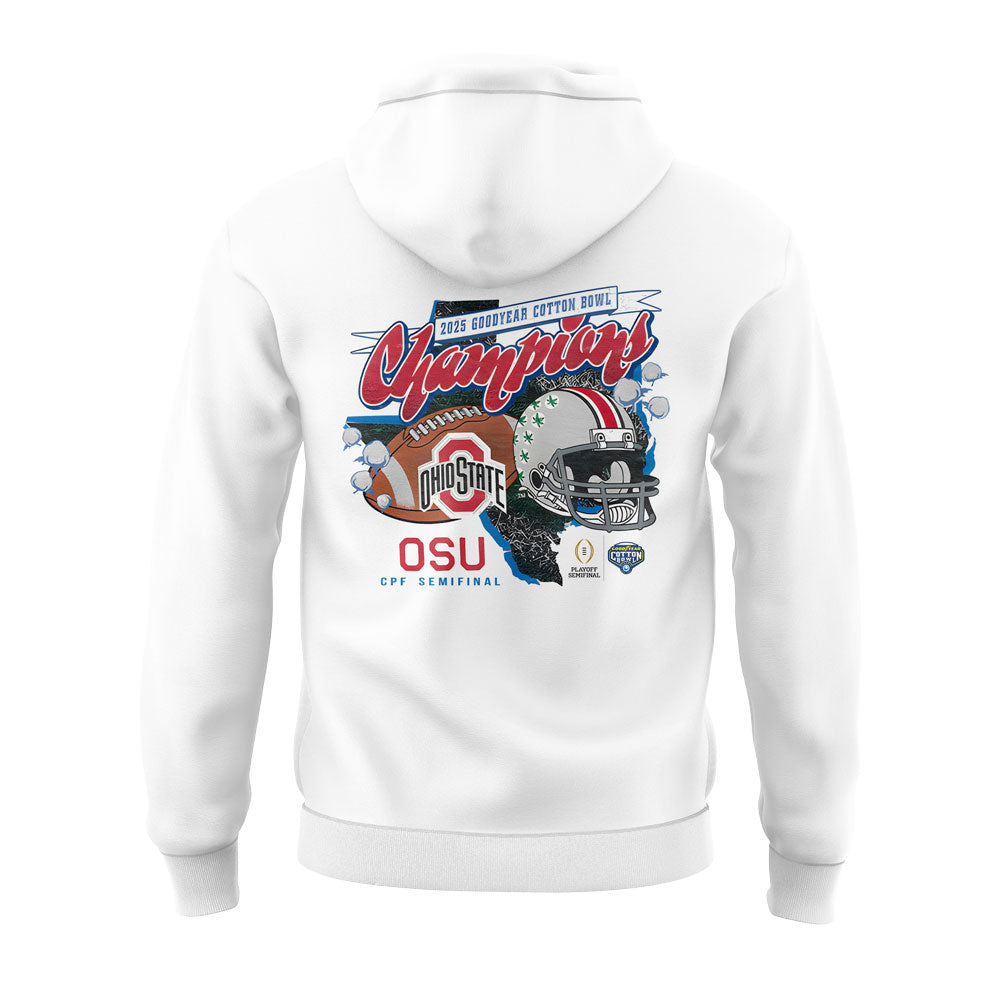 Ohio State Football ARE 2025 COTTON BOWL CHAMPIONS Whrite Hoodie