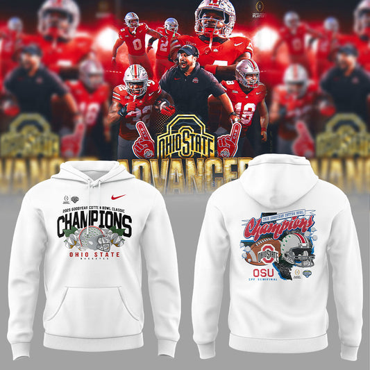 Ohio State Football ARE 2025 COTTON BOWL CHAMPIONS Whrite Hoodie