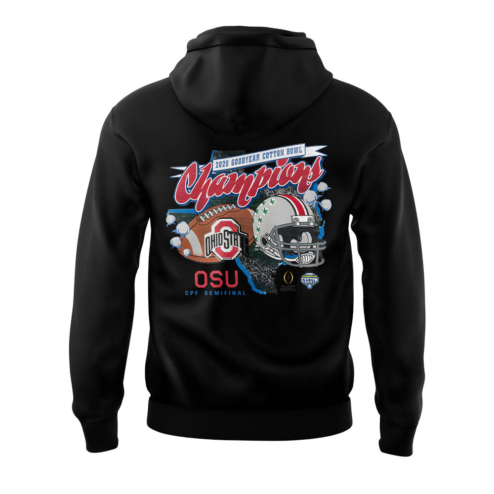 Ohio State Football ARE 2025 COTTON BOWL CHAMPIONS Black Hoodie