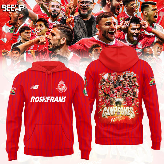 Toluca FC Campeón 2025 Liga MX Hoodie