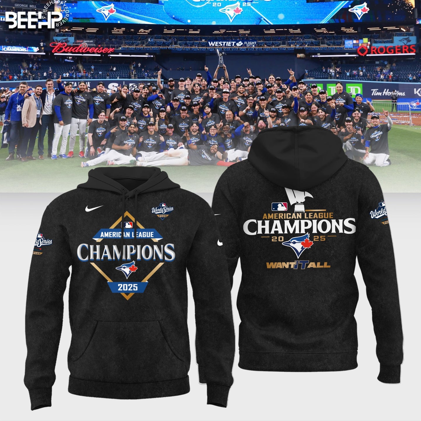 Toronto Blue Jay 2025 American League Champions Hoodie