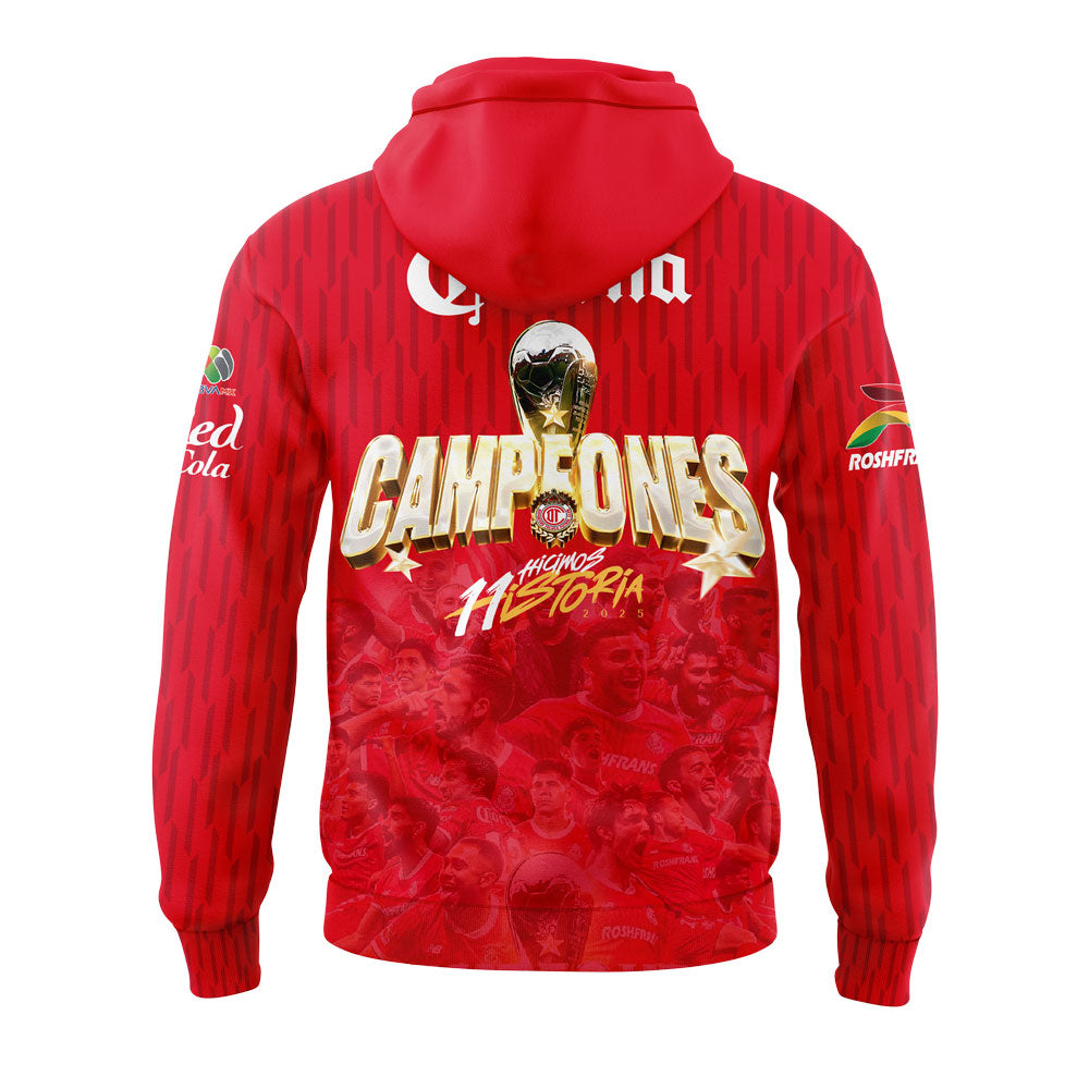 Toluca Campeón 2025 Liga MX Hoodie