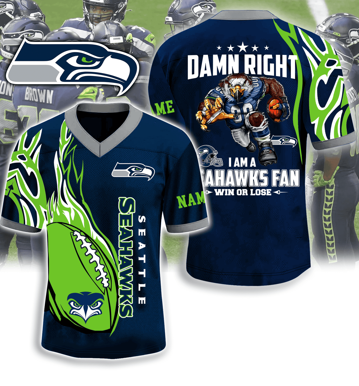 Seattle Seahawks Fan Jersey