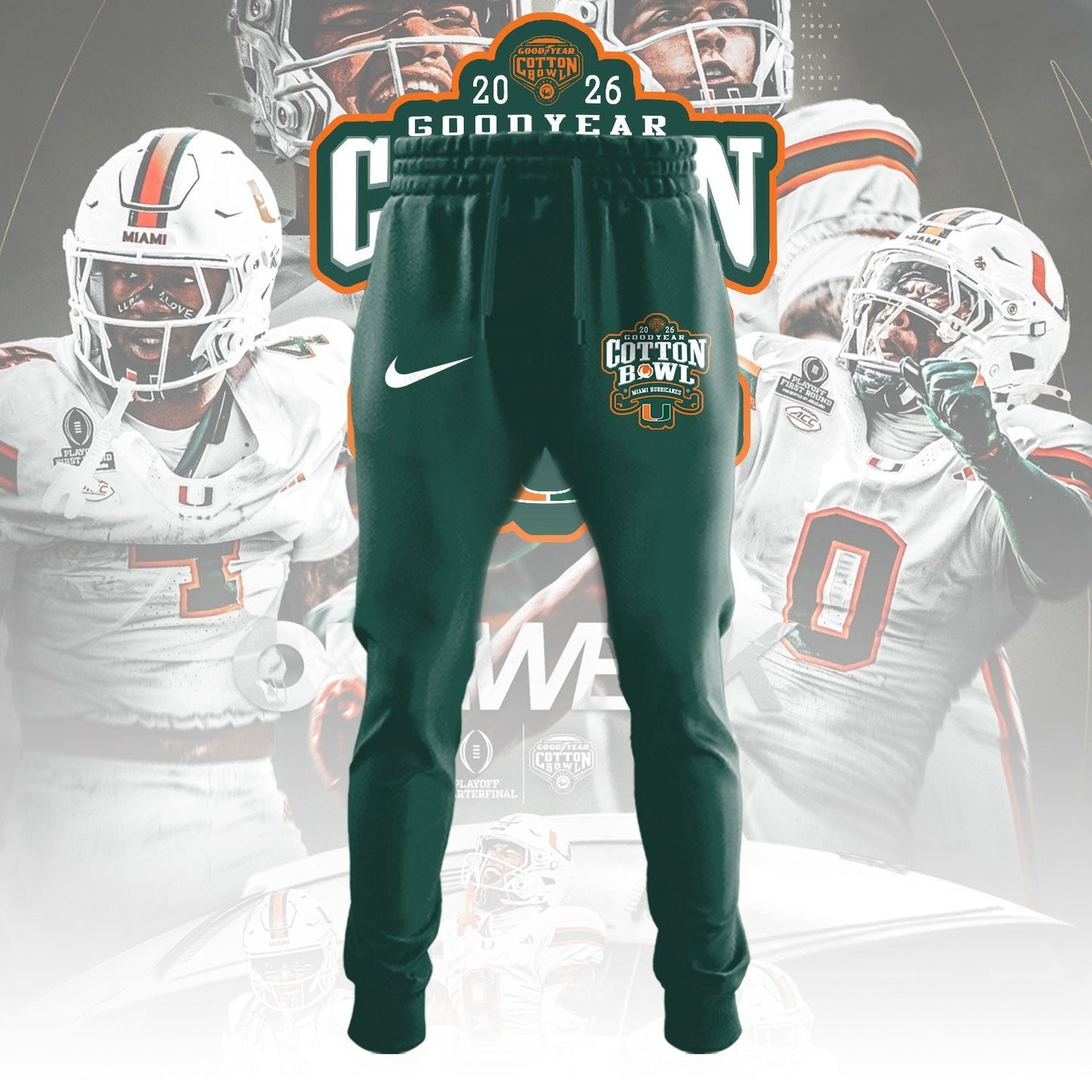 Miami Hurricanes Football Cotton Bowl Champions 2025 Combo T-Shirt