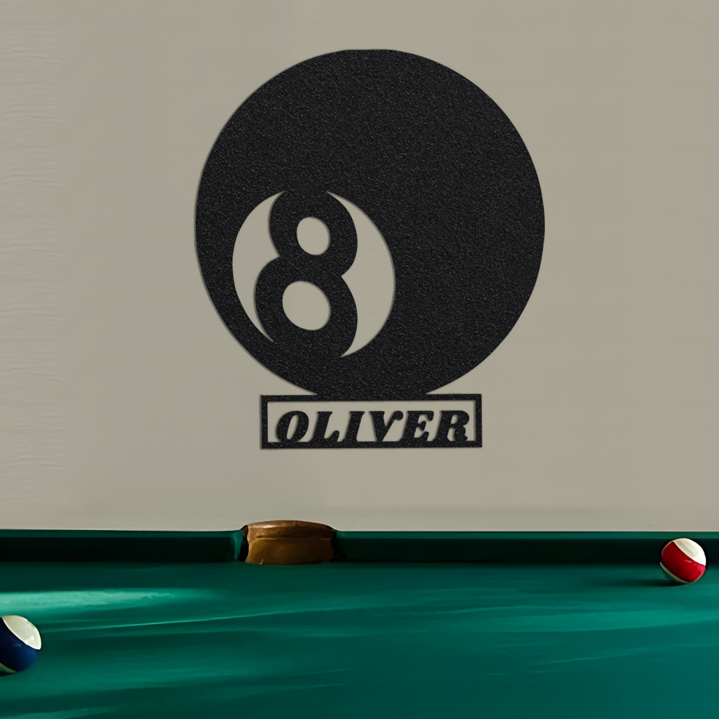 Billiard Room Decor, Custom Billiard Sign, Personalized Billiard Metal Sign, Magic 8 Ball Metal Art, Game Wall Decor, Game Room Sign