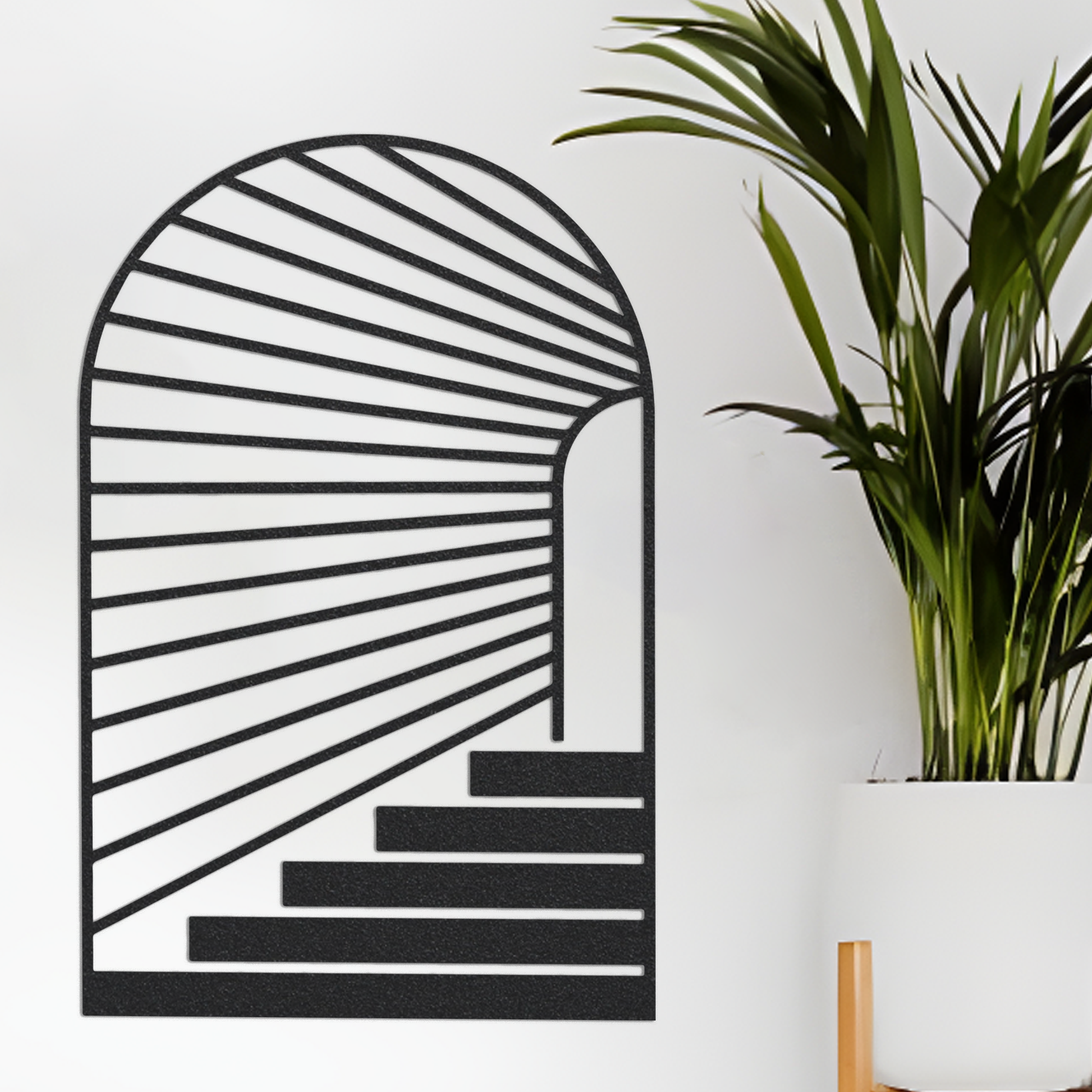 Metal Arch With Sunrise Wall Art, Arched Metal Wall Decor, Wall Hanging Sunrise Metal Decor, Retro Arch Metal Sign, Sunrise Wall Decor