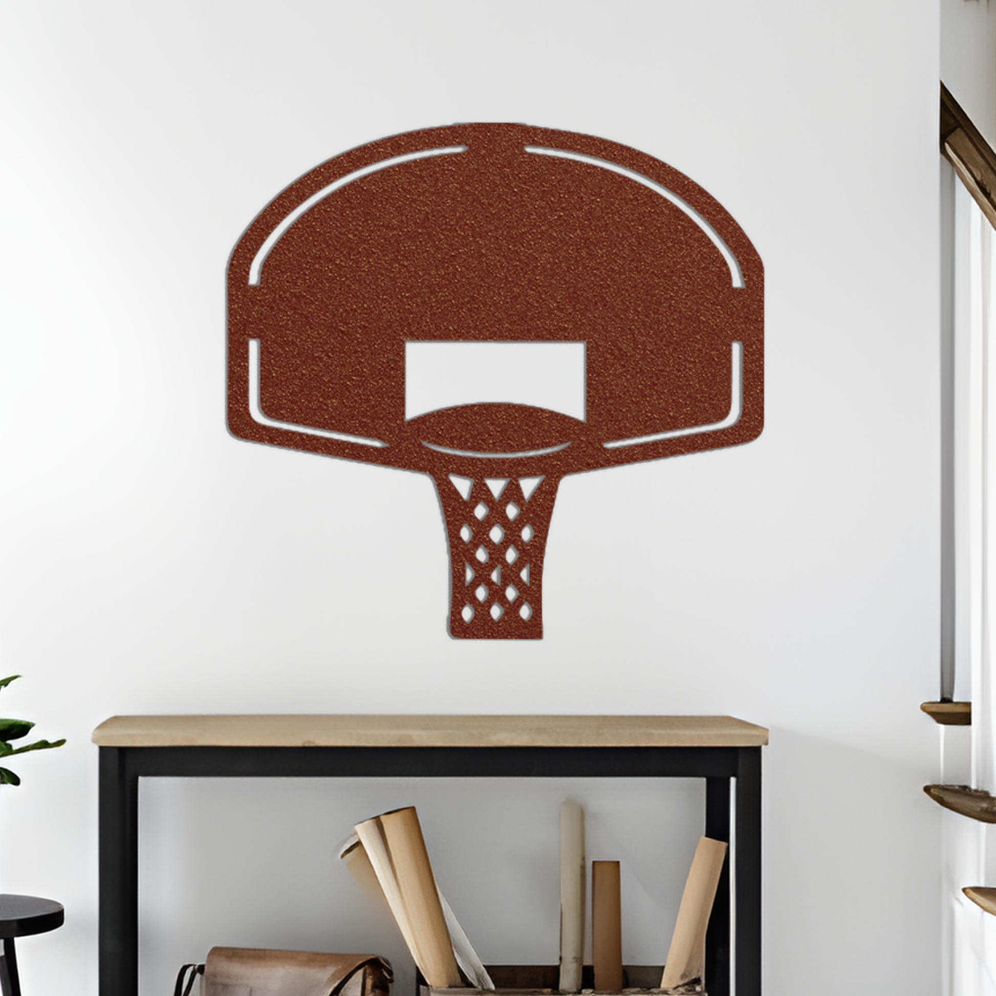 Basketball Metal Wall Art / Basketball Hoop Wall Decor / Metal Wall Decor / Home Decor