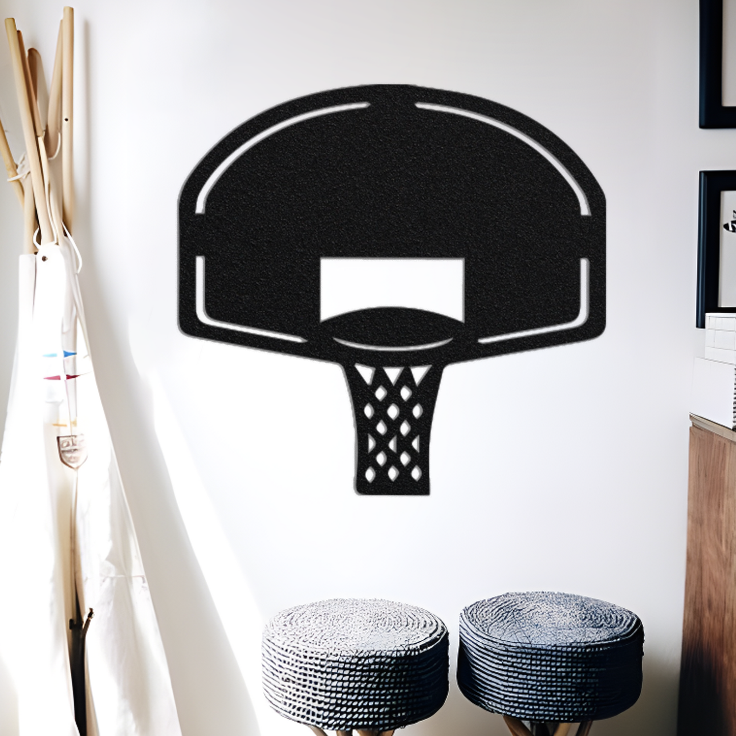Basketball Metal Wall Art / Basketball Hoop Wall Decor / Metal Wall Decor / Home Decor