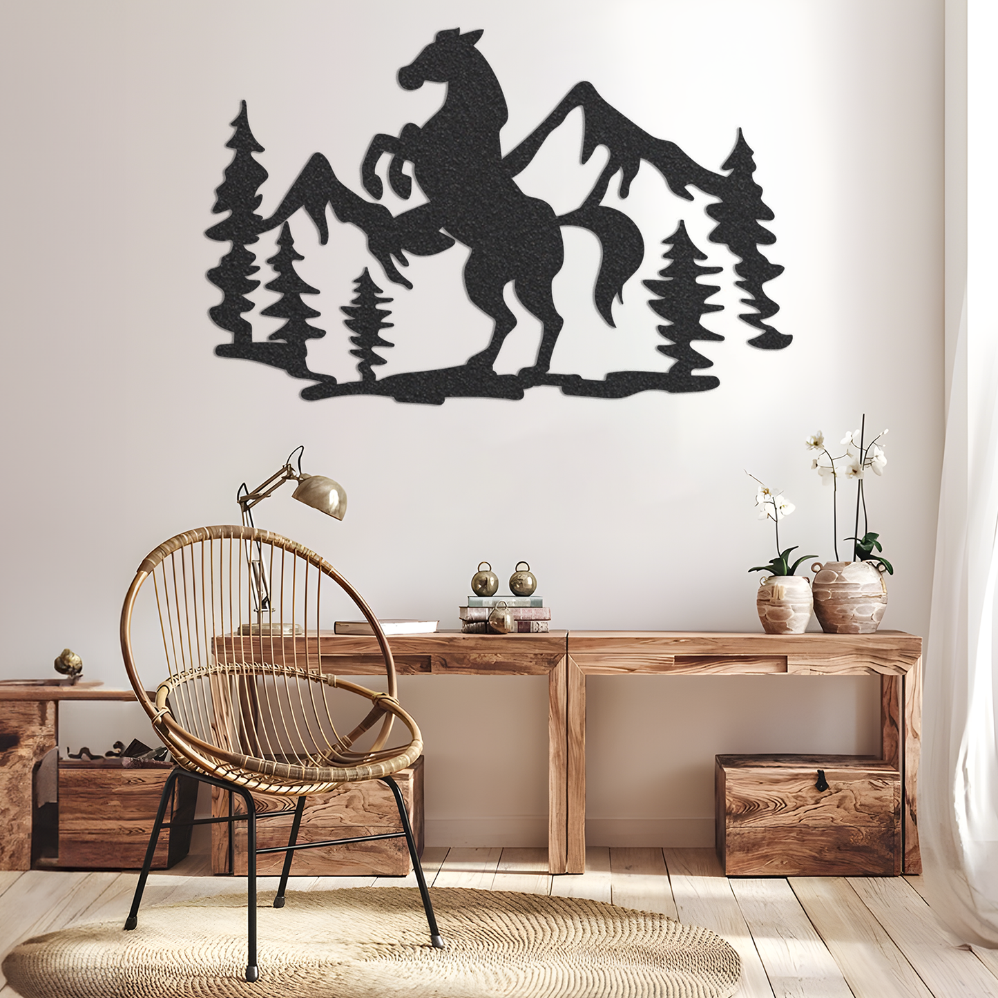 Horse & Mountain Metal Home Decor / Horses Wall Art / Horse Wall Art / Horse Wall Art / Wall Art / Metal Wall Decor