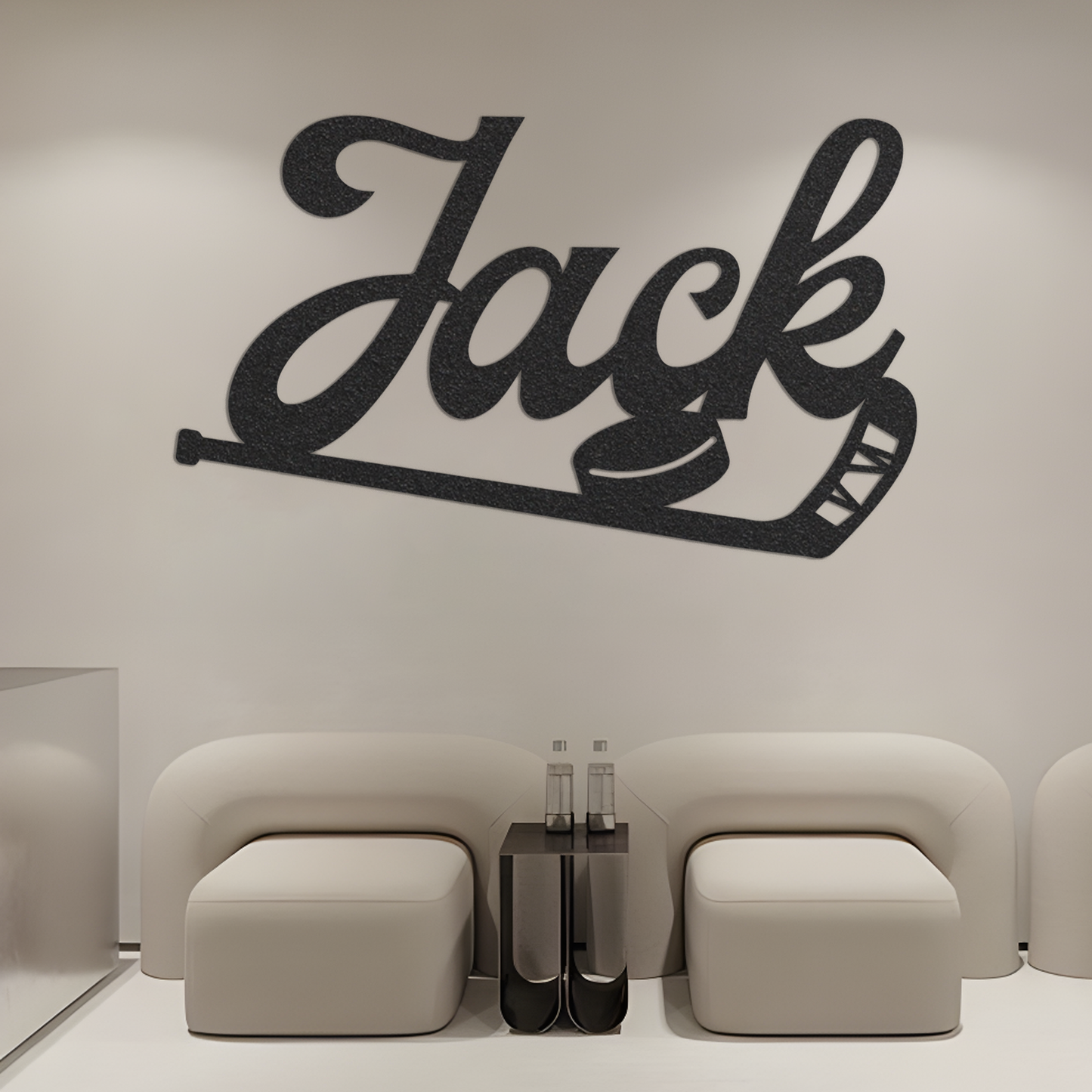 Metal Hockey Sign w Name, Hockey Metal Sign, Metal Kid's Name Sign, Custom Sports Metal Sign, Metal Name Sign, Kid's Room Sign