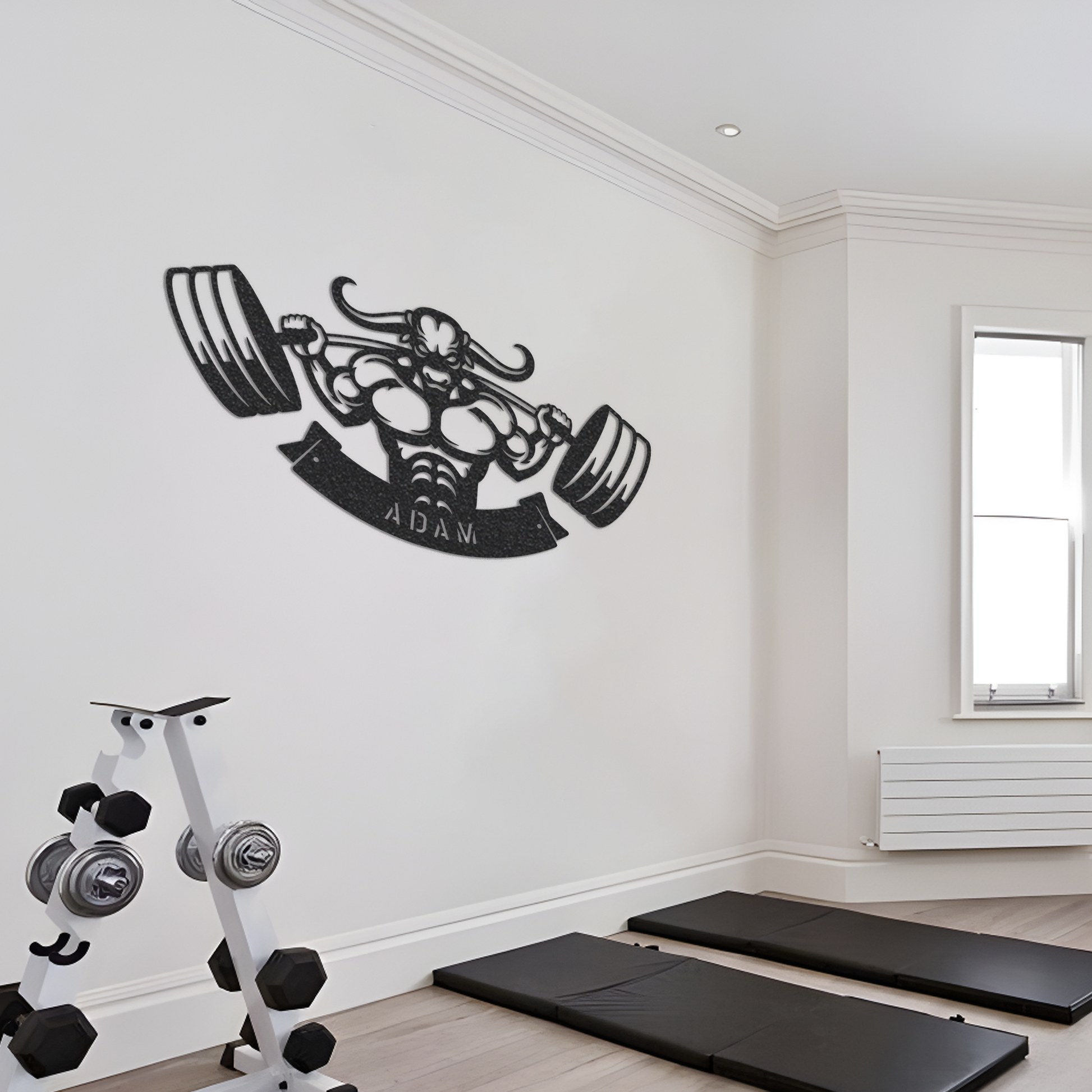 Metal Deadlifting Name Sign, Metal Man Cave Sign, Custom Gym Metal Sign, Metal Name Sign, Working Out Sign, Custom Name Sign