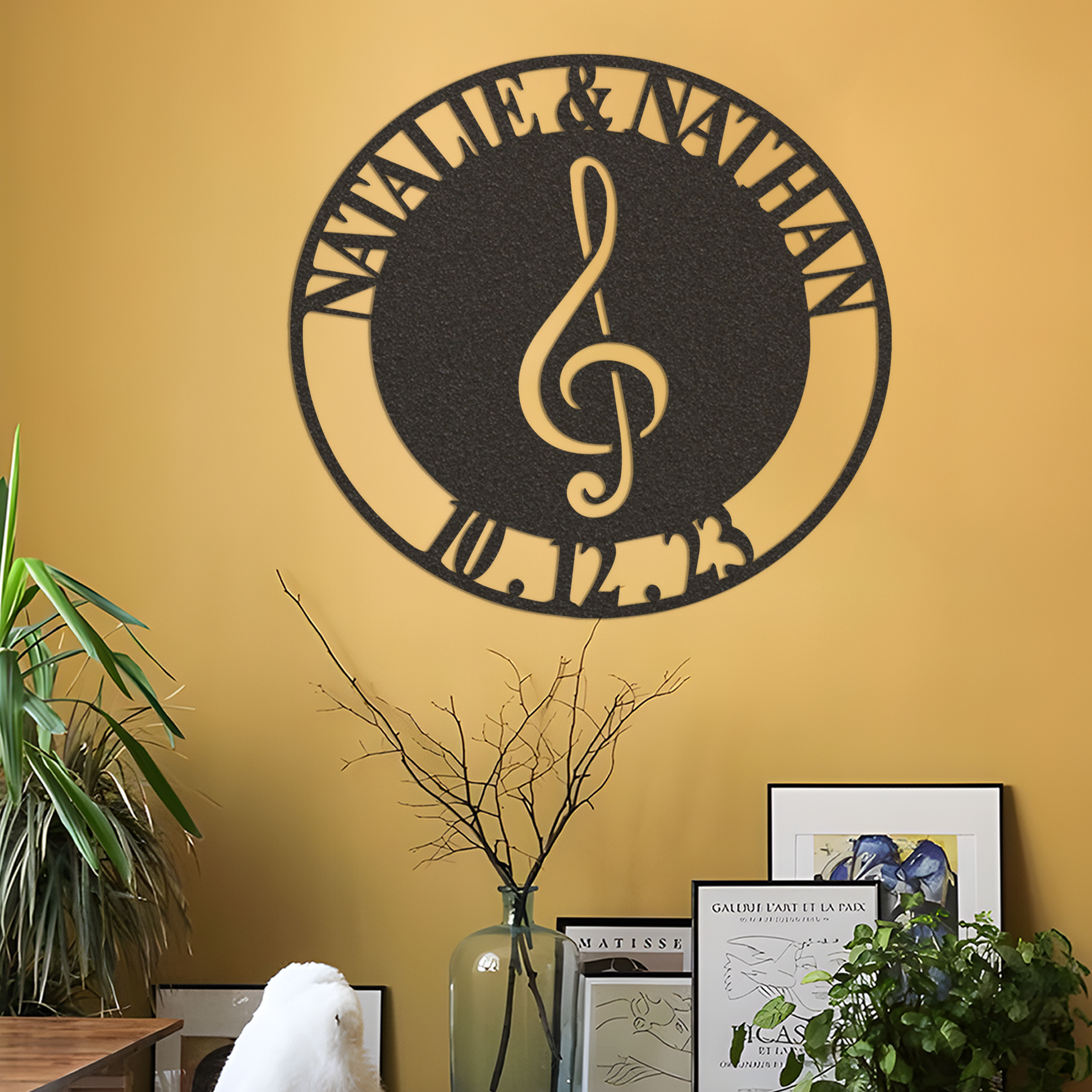 Metal Wedding Anniversary Sign, Custom Metal Sign, Metal Name Sign, Custom Name Sign, Family Name Sign, Housewarming Gift, Home Decor