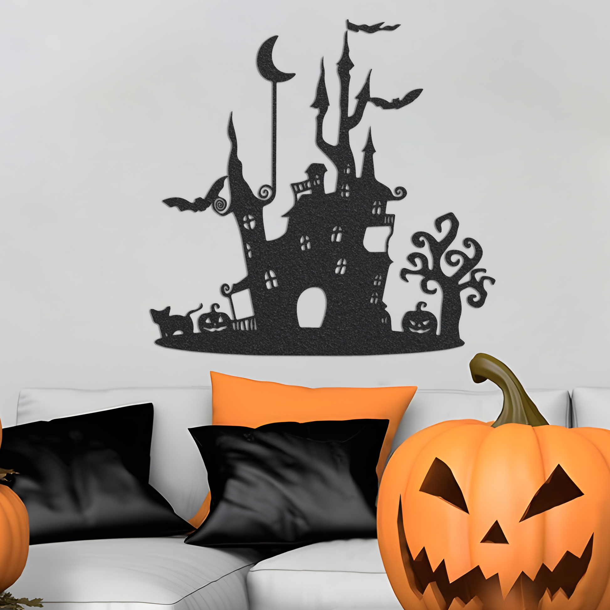 Halloween Metal Sign,Halloween Asylum Art,Halloween Haunted House Decor,Front Door Hanger,Halloween Gift,Indoor Decor,Halloween Wall Decor