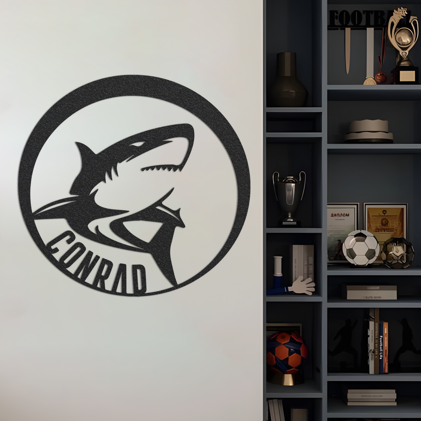 Metal Name Sign, Great White Shark Metal Sign, Metal Name Sign, Family Name Sign, Metal Family Sign, Door Hanger, Home Decor, Backyard Sign