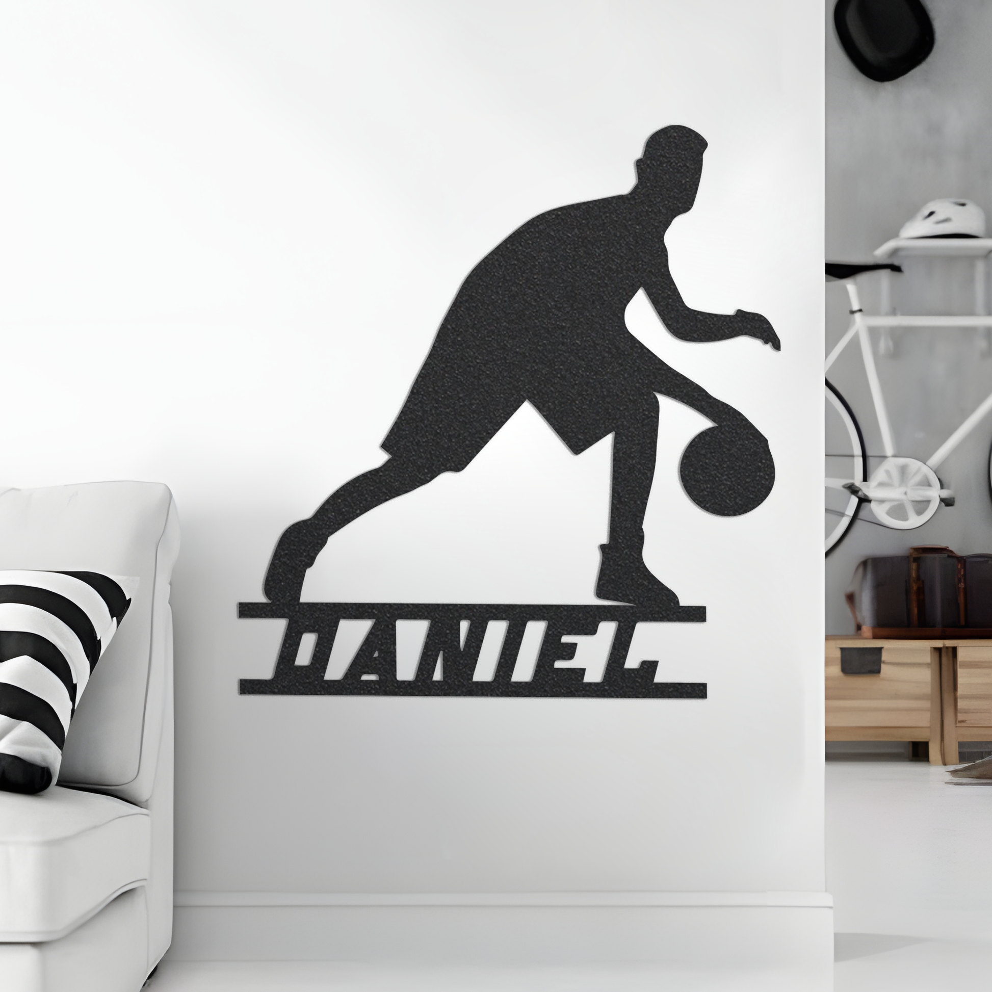 Metal Kid's Name Sign, Basketball Metal Sign, Custom Sports Metal Sign, Metal Name Sign, Basketball Sign, Custom Name Sign