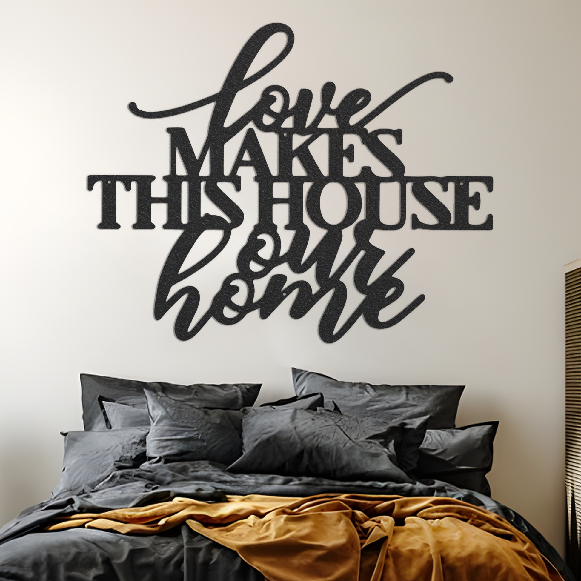 Love Makes This House Our Home Metal Wall Sign, Farmhouse Home Sign, Inspirational Metal Sign, Home Sweet Home Sign, Metal Wall Art
