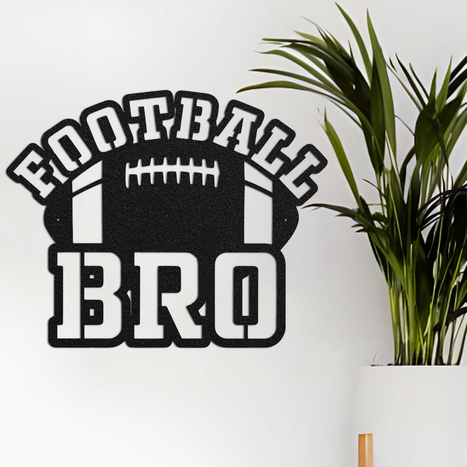 Football Brother 3d Metal Art, Football Bro Metal Wall Decor, Sports Wall Art, Boy Game Room Art, Football Sign Sports Lover Gift