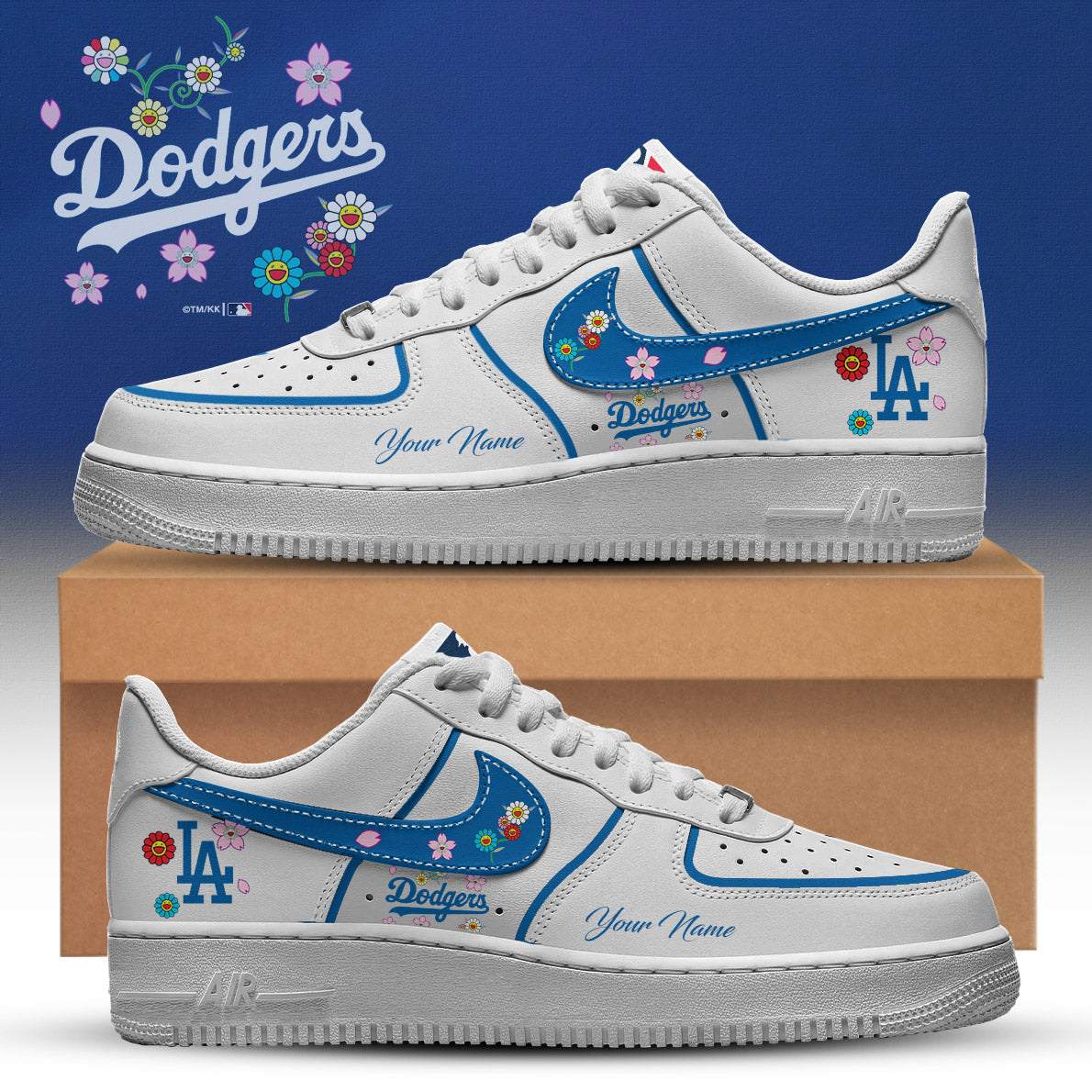 LA Dodgers x Takashi Murakami Shoes Special AF1 Limited Edition V3