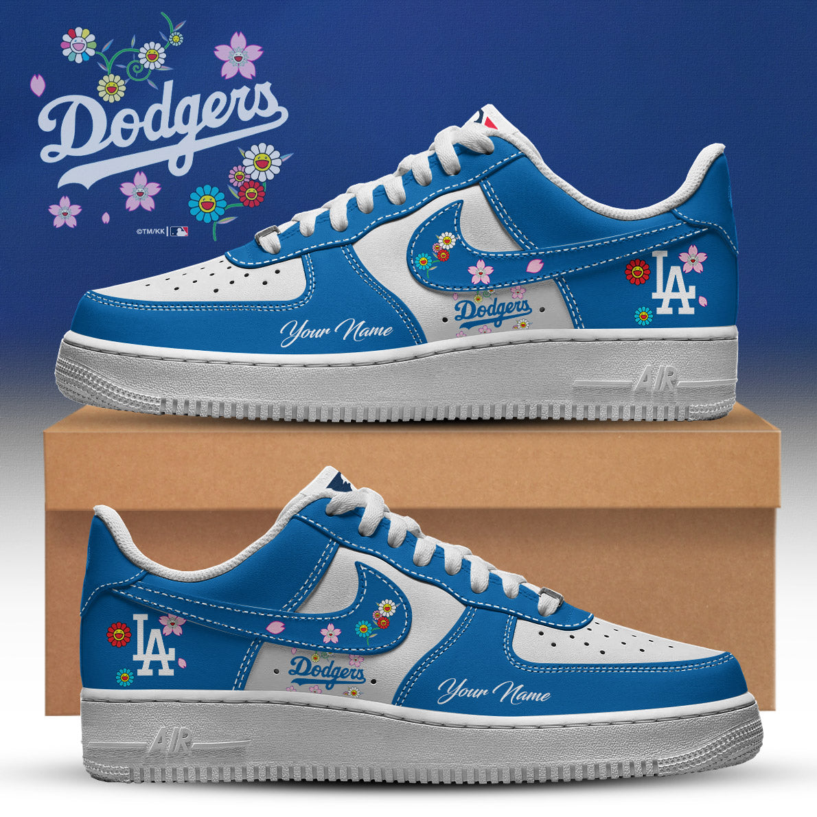 LA Dodgers x Takashi Murakami Shoes Special AF1 Limited Edition V1