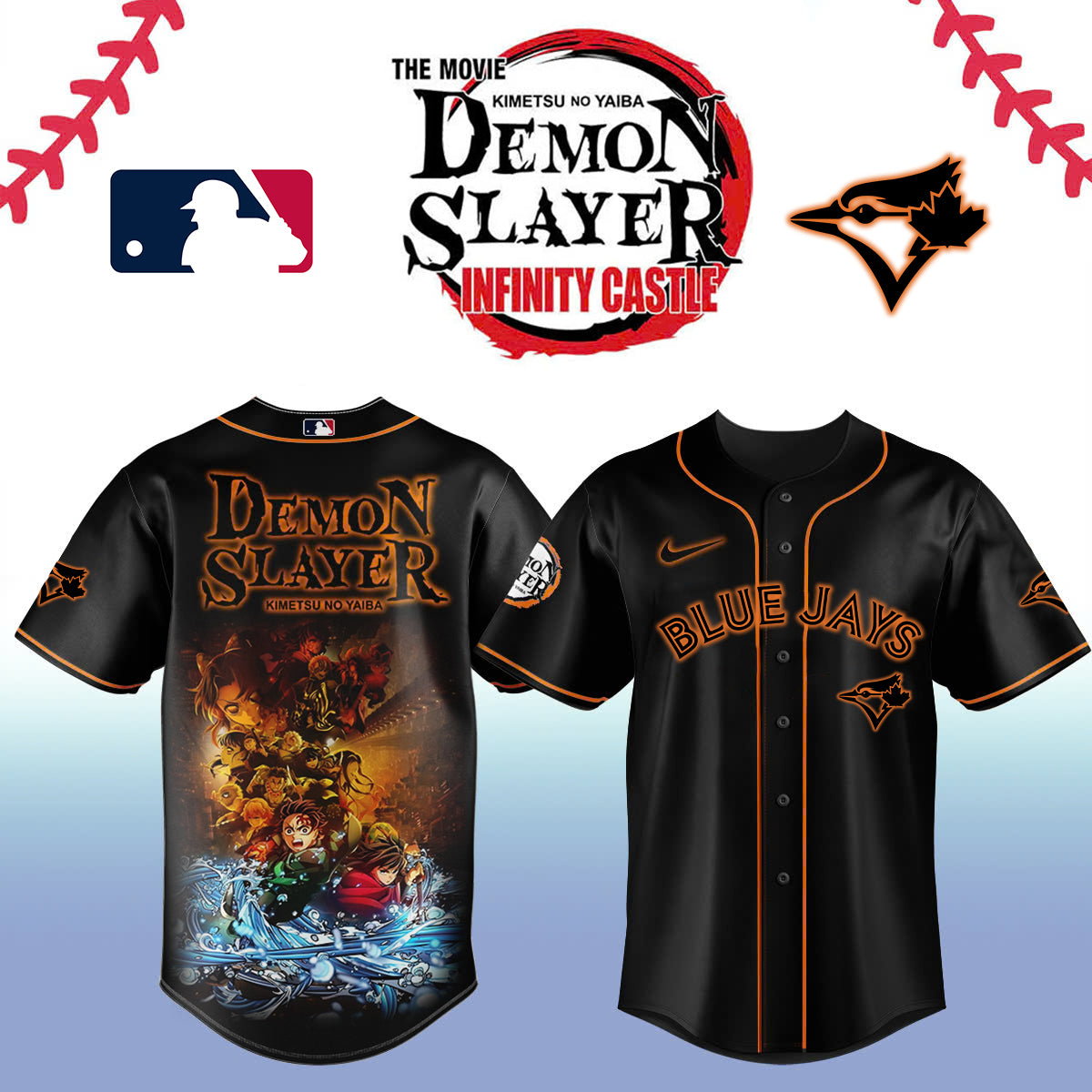 Demon slayer_Toronto Blue Jays Baseball Jersey