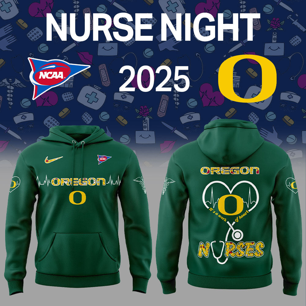 Oregon Ducks Football NURSES NIGHT 2.0.2.5 Hoodie