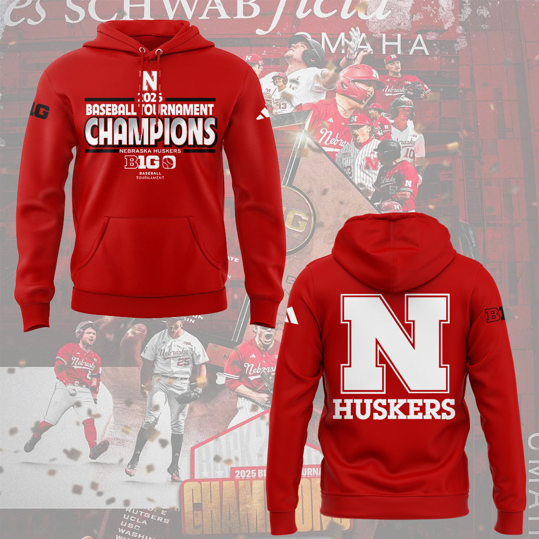 Nebraska Baseball x B1G Tourney Championship Hoodie