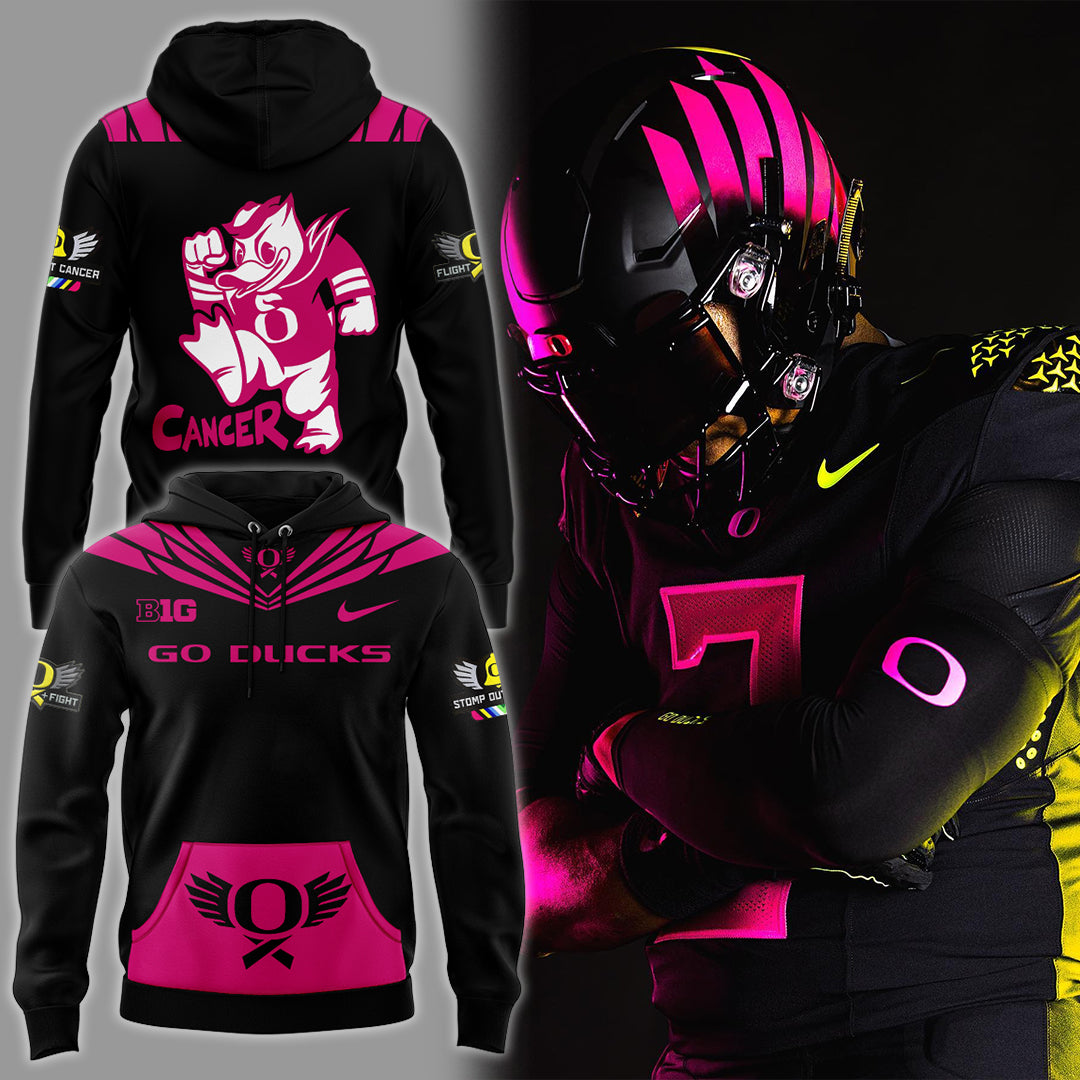Limited Edition Oregon Ducks Breast Cancer Hoodie