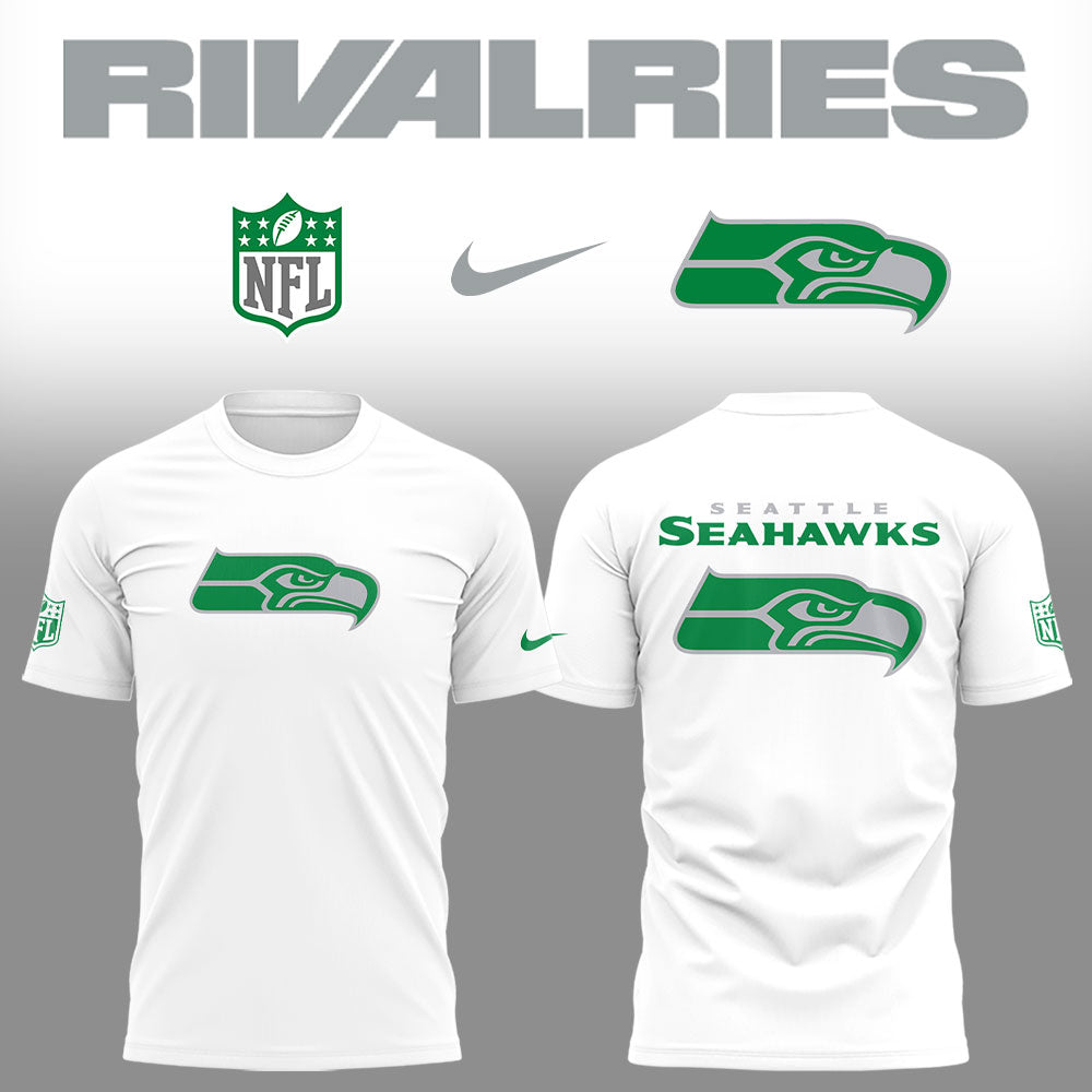 Limited Edition Seahawks Football Rivalries Teaser Logo White TShirt
