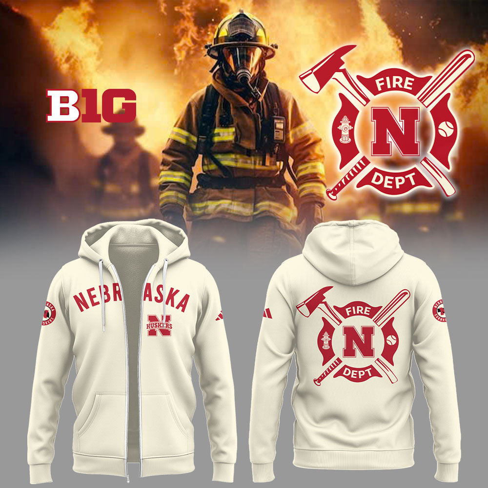 Nebraska Baseball x Firefighter Appreciation Zip Hoodie
