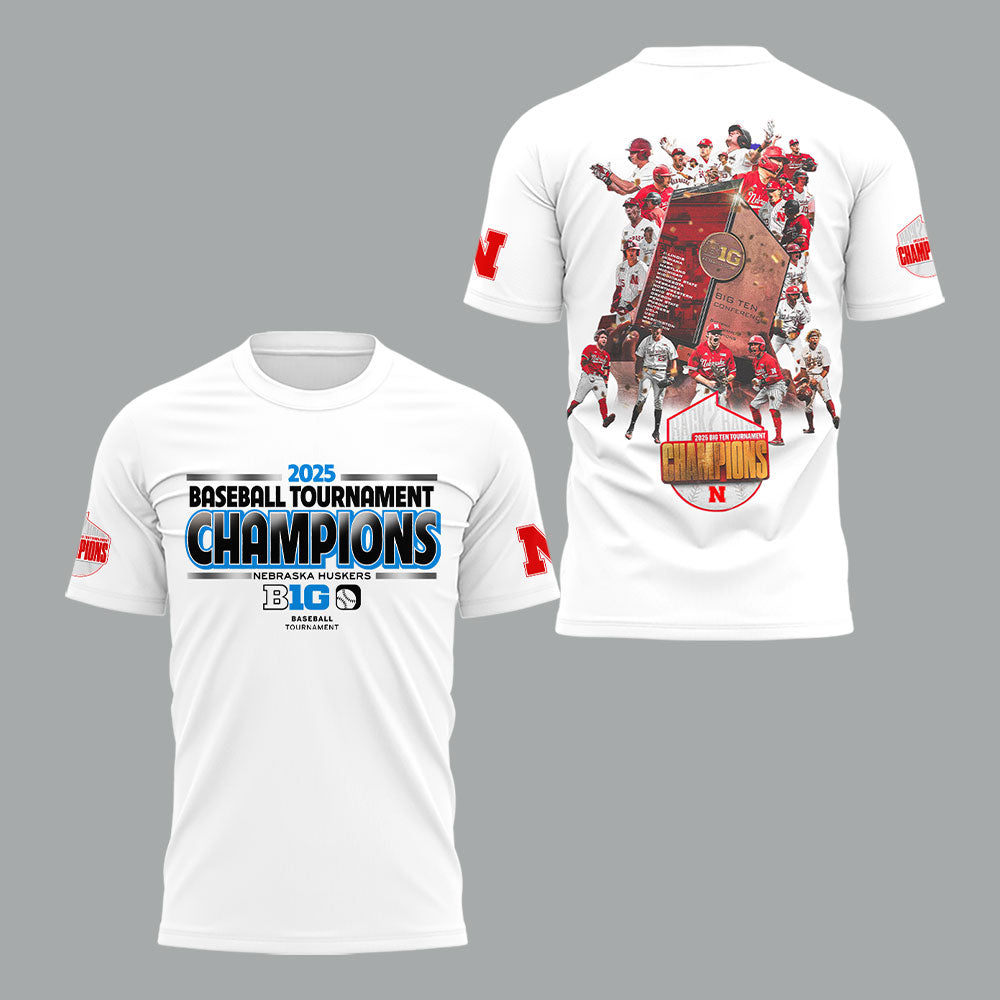 Nebraska Baseball x B1G Tourney Championship T-Shirt