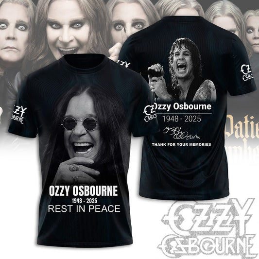 Ozzy Osbourne 3D T-Shirt - Thank You For The Memories