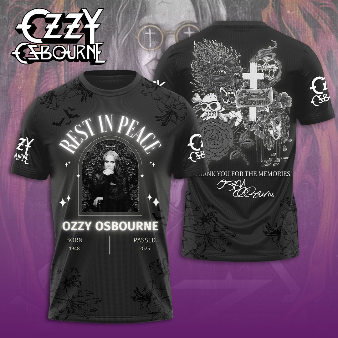 Ozzy Osbourne 3D T-Shirt - Thank You For The Memories