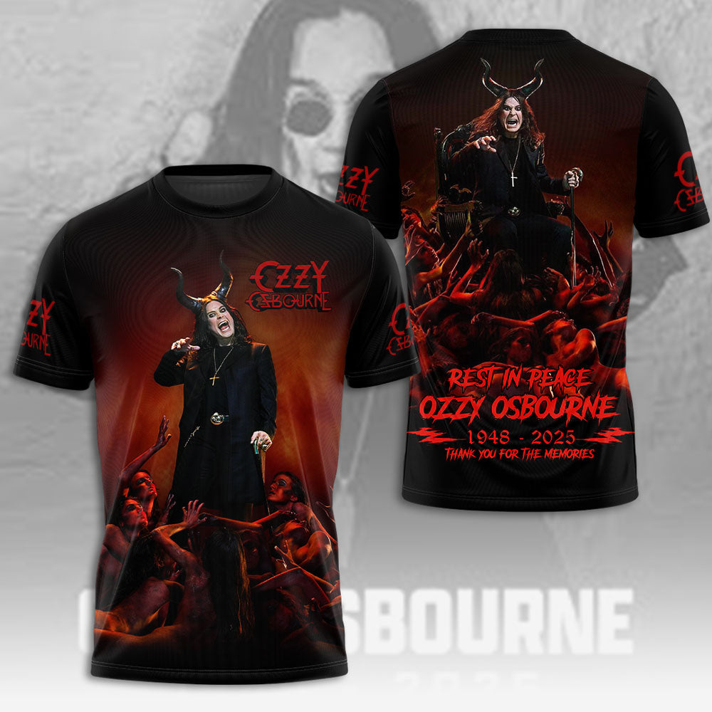 Ozzy Osbourne 3D T-Shirt - Thank You For The Memories