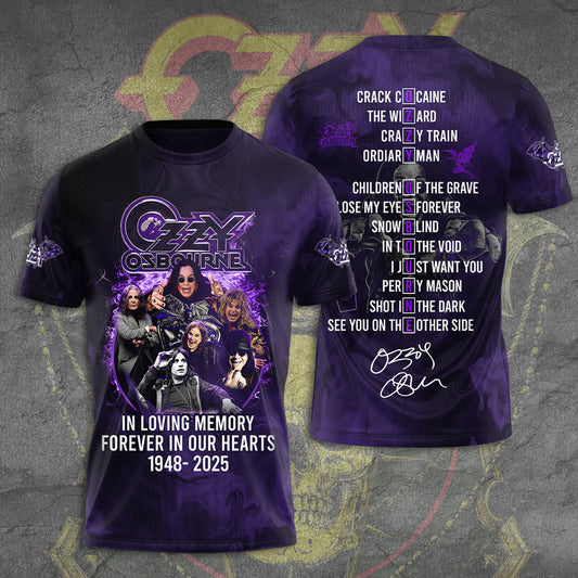 Ozzy Osbourne 3D T-Shirt - Thank You For The Memories