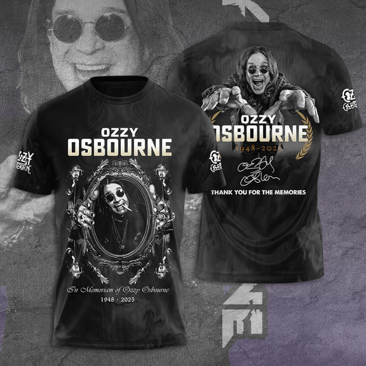 Ozzy Osbourne 3D T-Shirt - Thank You For The Memories