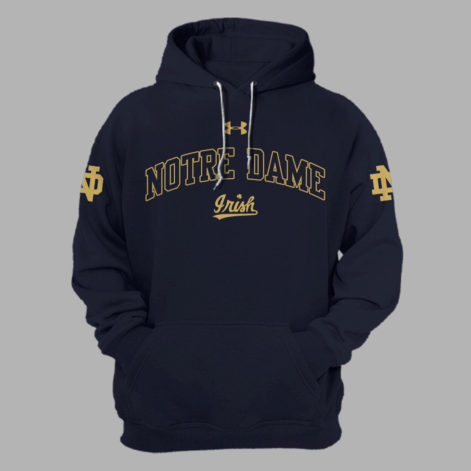 Limited Edition Notre Dame Coach Marcus Freeman Navy/Gold Hoodie