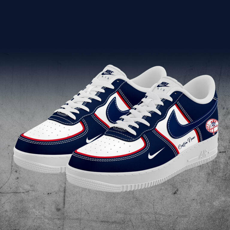 2025 Premium New York Yankees World Series Shoe - New York Yankees Custom Name For Fans Red AF1
