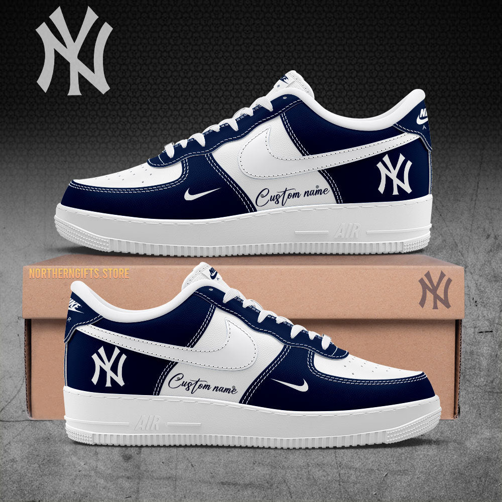 2025 Premium New York Yankees World Series Shoe - New York Yankees Custom Name For Fans Shoes - Navy & White
