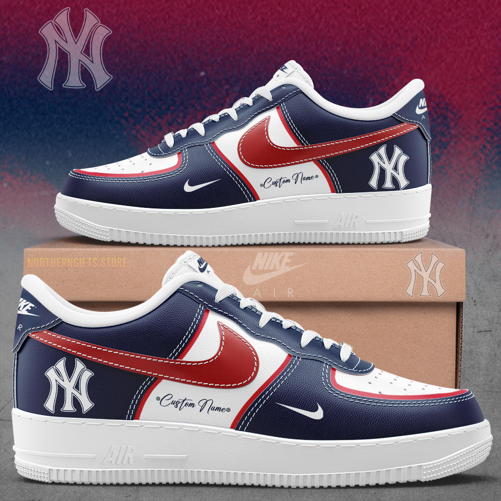 2025 Premium New York Yankees World Series Shoe - New York Yankees Custom Name For Fans AF1 Red