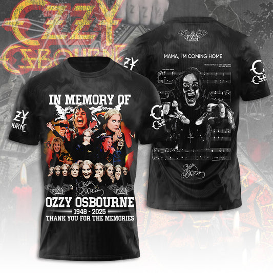 Ozzy Osbourne 3D T-Shirt - Thank You For The Memories