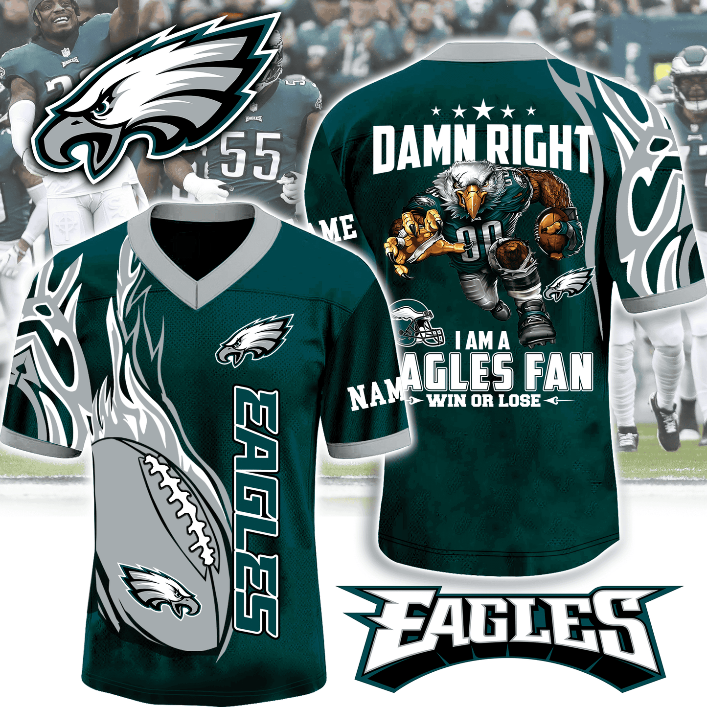 Philadelphia Eagles Fan Jersey