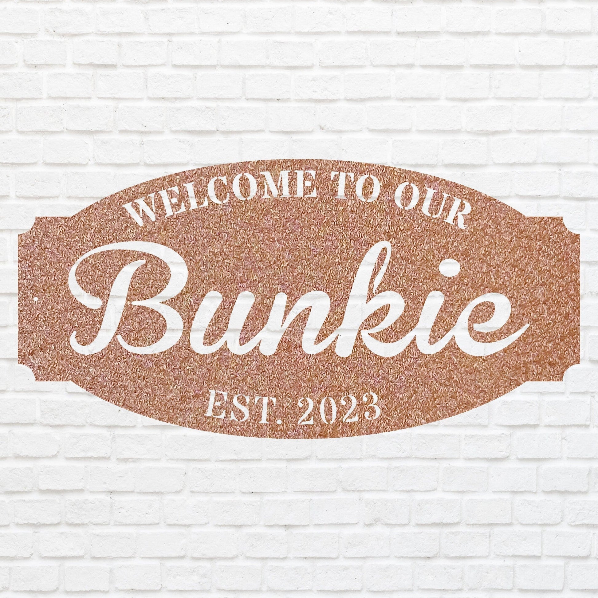Welcome to Our Bunkie Metal House Sign, Outdoor Monogram Metal Sign, Custom Address Sign, Housewarming Sign