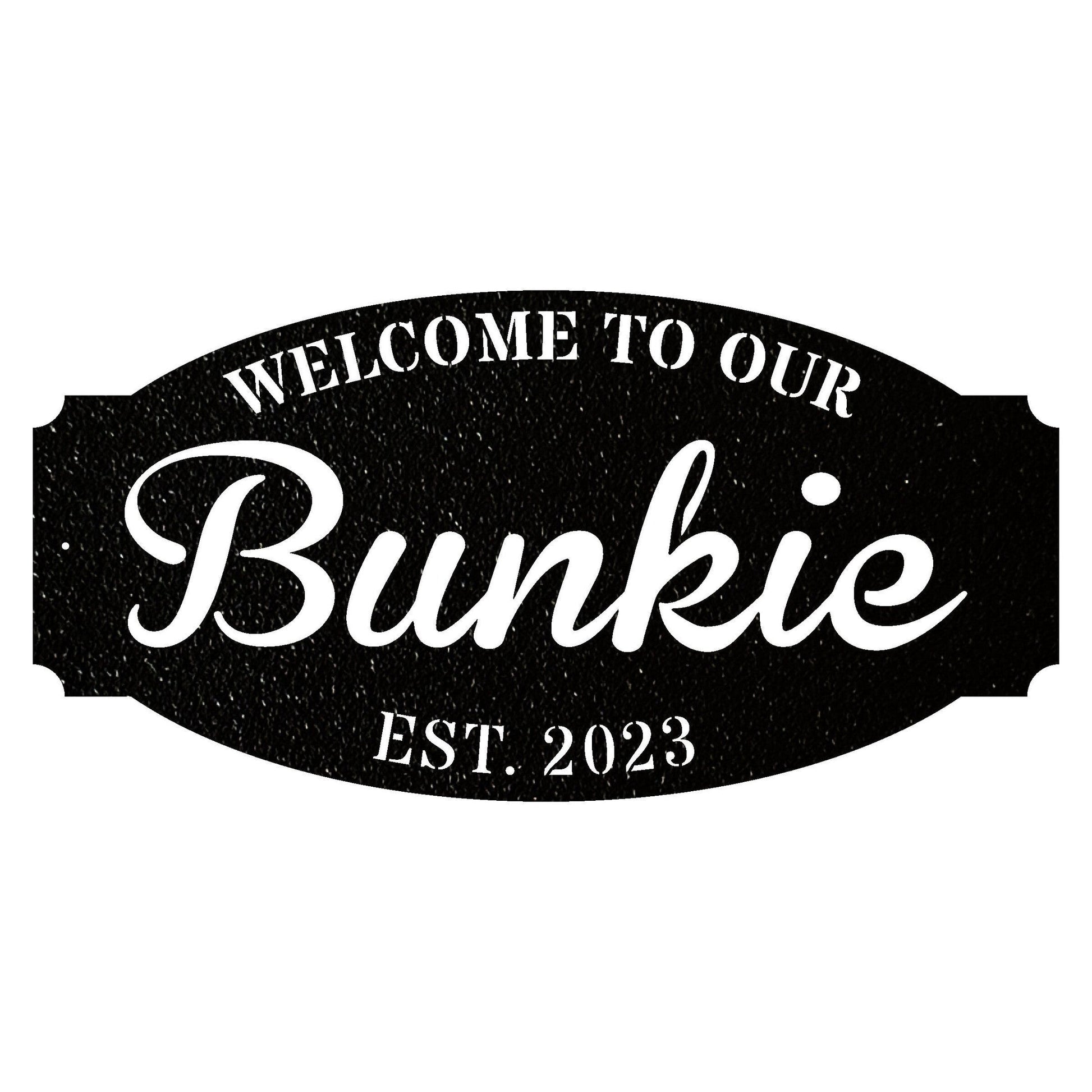 Welcome to Our Bunkie Metal House Sign, Outdoor Monogram Metal Sign, Custom Address Sign, Housewarming Sign