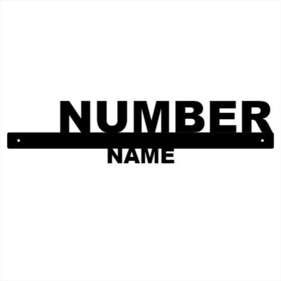 Horizontal Street Number & Name Metal Sign Outdoor, Custom Name Sign, House Number Plaque, Metal Address Sign, Beach House Signs