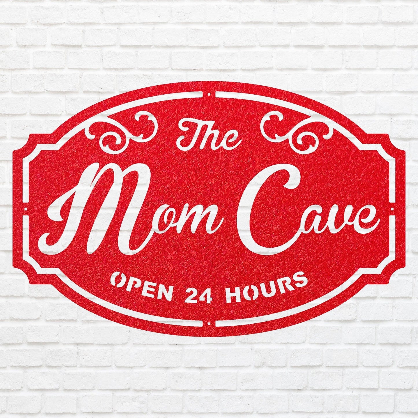 Woman Cave Metal Sign, Mom Cave Metal Wall Art, Mom Sign Metal Wall Decor, Decorative Wall Art, Laser Cut Metal Sign