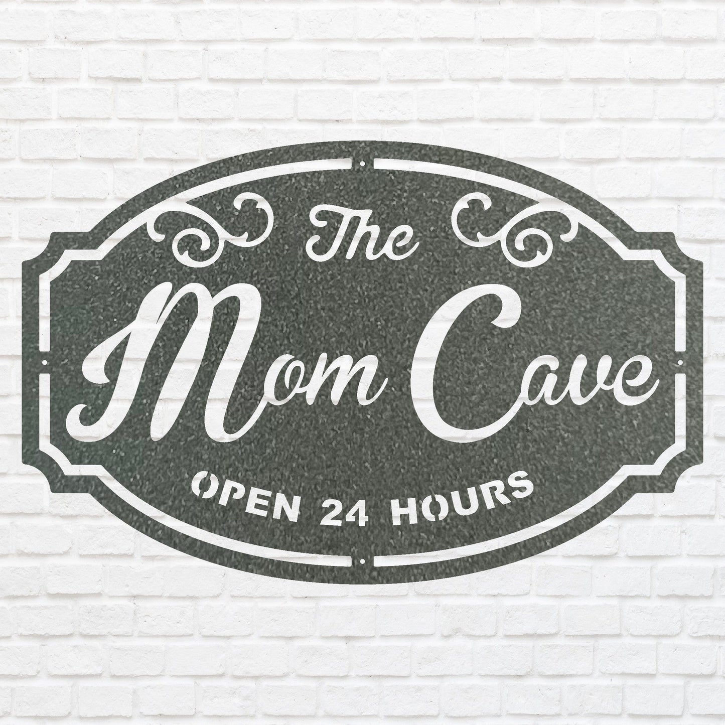 Woman Cave Metal Sign, Mom Cave Metal Wall Art, Mom Sign Metal Wall Decor, Decorative Wall Art, Laser Cut Metal Sign