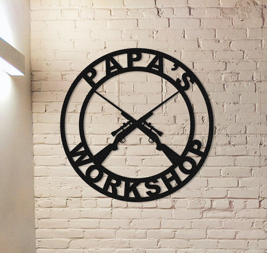 Custom Gun Sign,Gun Metal Wall Art,Gunsmith Gift,AR-5 Sign,Personalized Armory Sign,Gun Gift,Veteran Gift,Armory Decor,Military Decor